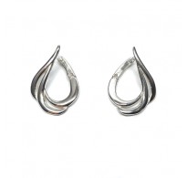 E000837 Genuine Plain Sterling Silver Stylish Earrings Solid Hallmarked 925 Handmade